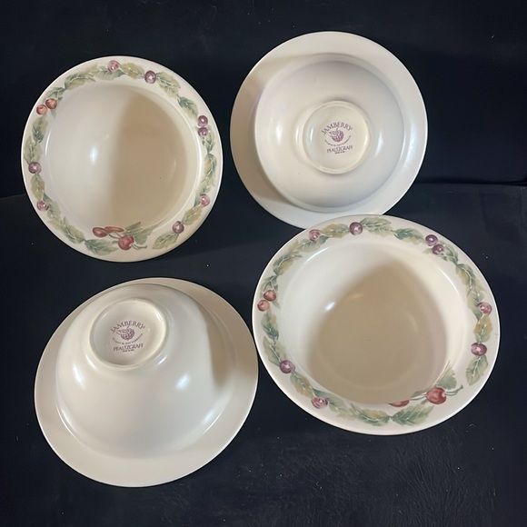 Deep Soup Cereal Bowl Jamberry by PFALTZGRAFF serving Dish USA made 3”x 7.25” - Picture 10 of 11